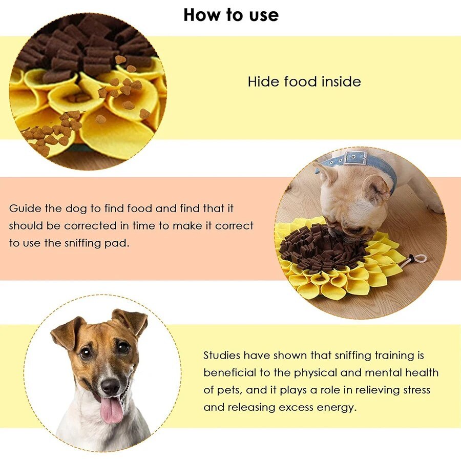Sunflower Snuffle Mat – Fun Nosework for Happy Dogs