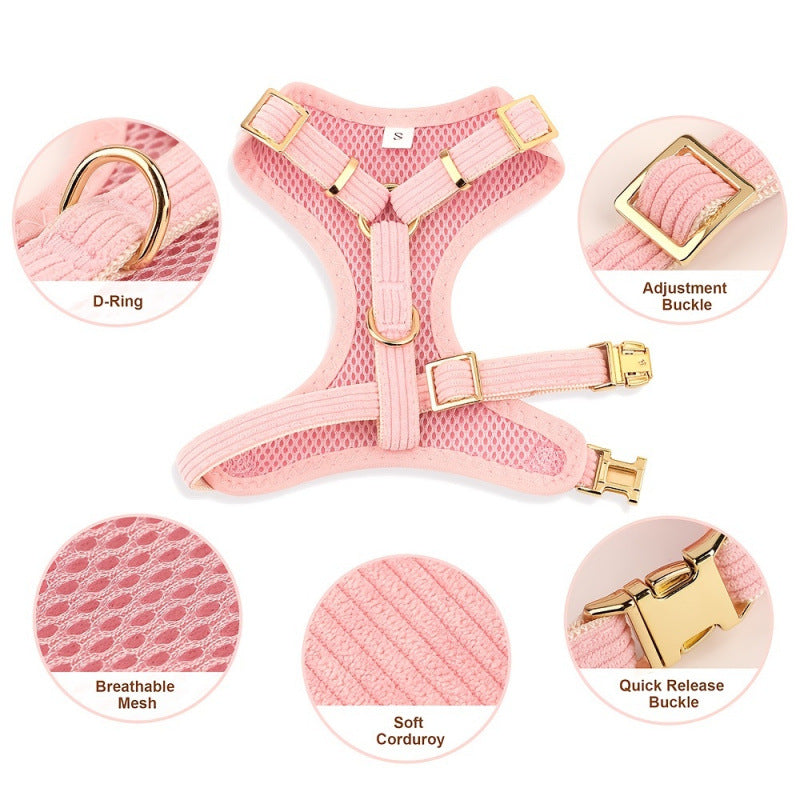 Pet Bow Harness – Collar Traction Vest