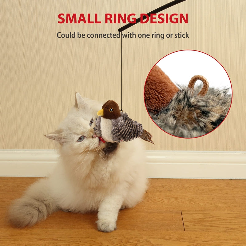 Electric Chirping Bird Cat Toy – Feather & Catnip