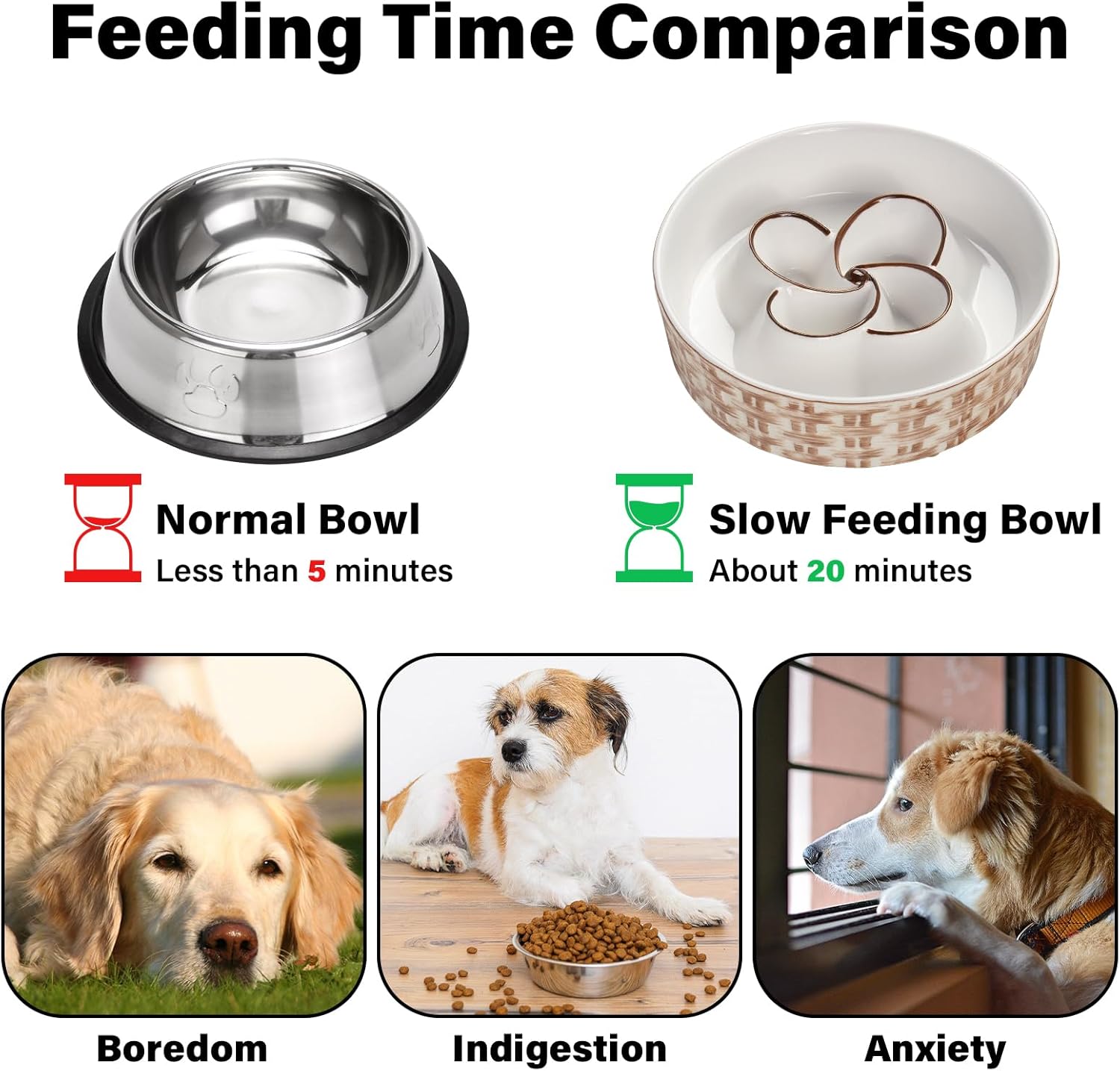 Non-Slip Ceramic Slow Feeder – Safe Eating for Pets
