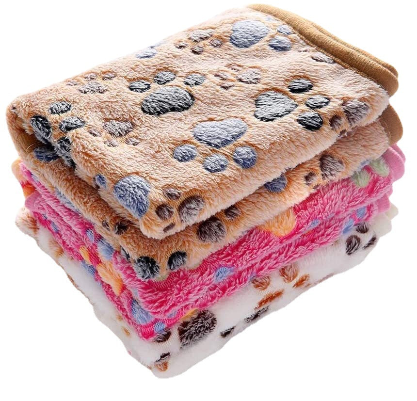 Pet Coral Fleece Blanket – Soft Dog Throw