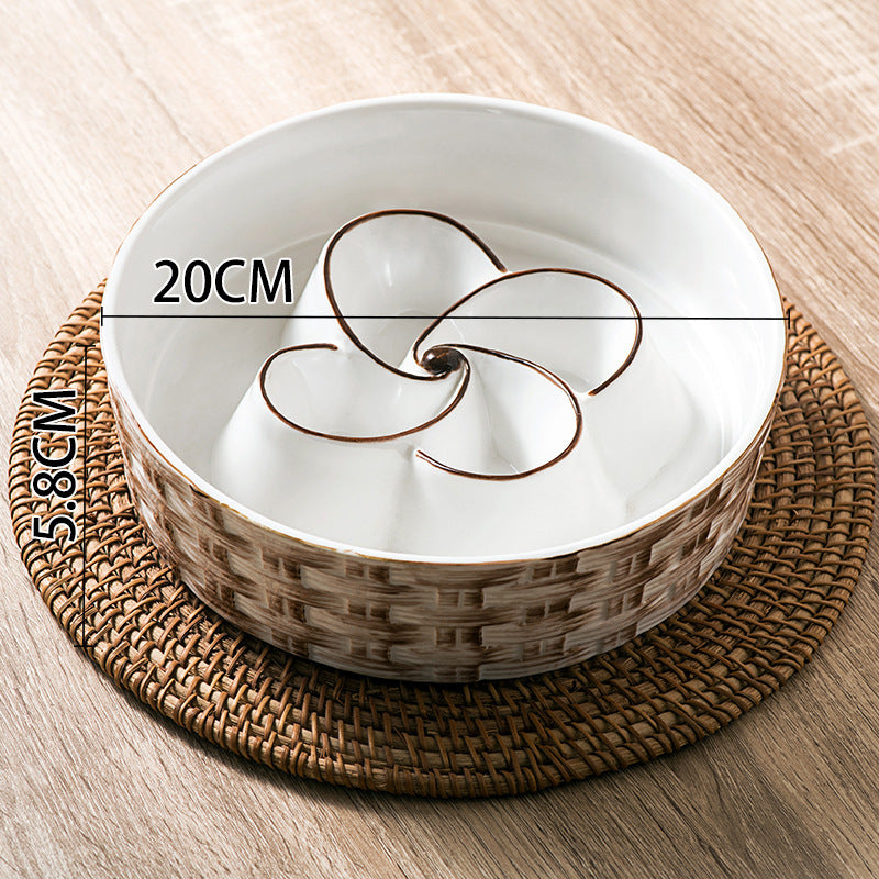 Non-Slip Ceramic Slow Feeder – Safe Eating for Pets