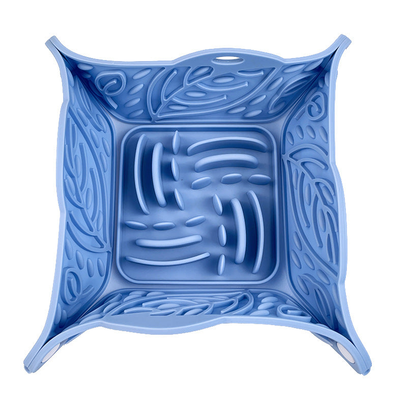 Foldable Silicone Pet Slow Feeder – Multi Functional Bowl