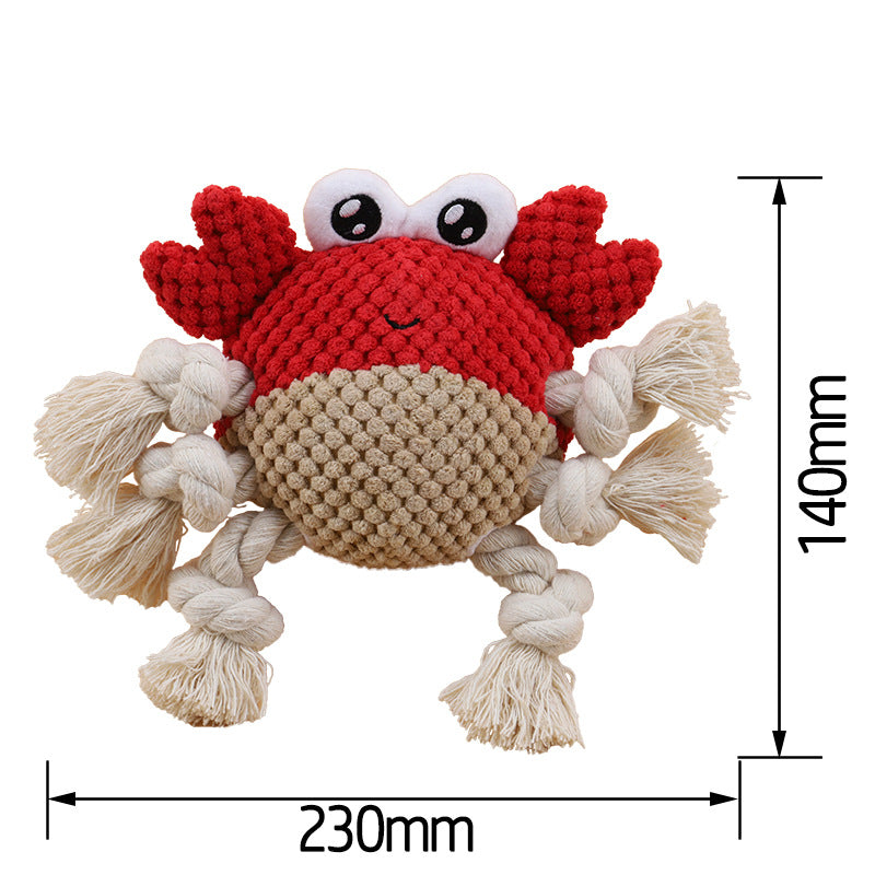 Interactive Dog Rope Toy – Plush Tug of War Chewing Toy