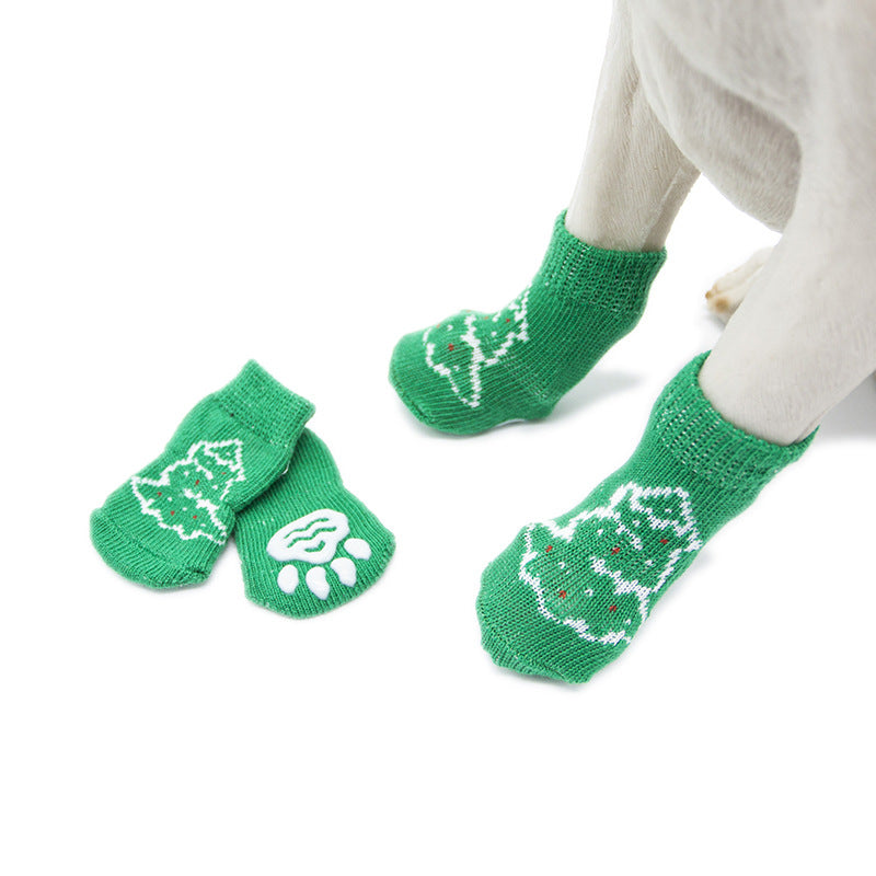 Non-Slip Cotton Dog Socks – Secure Grip