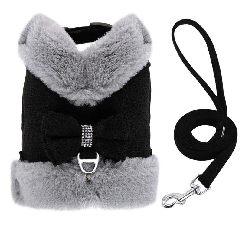 Cute Small Dog Harness Set – Bow Tie Design
