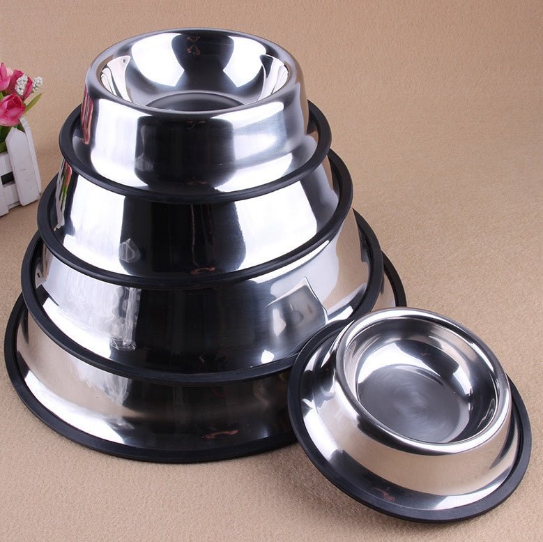 Classic Stainless Steel Pet Bowl – Durable Feeding Dish