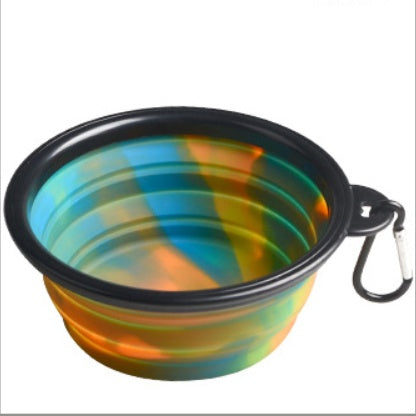 Camouflage Pet Bowl – Foldable Silicone Travel Feeder