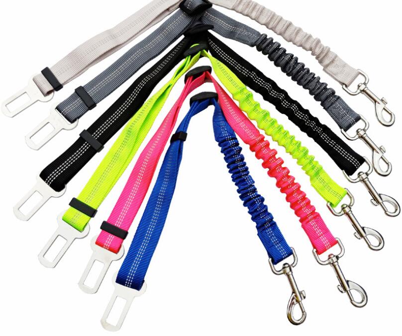 Adjustable Dog Seat Belt – Reflective Elastic Harness