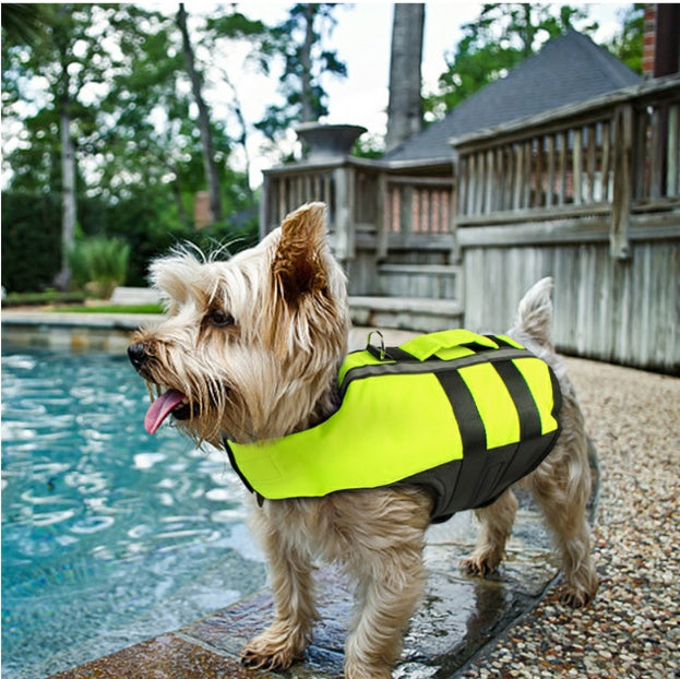 Inflatable Dog Life Vest – Diving Fabric Swimwear