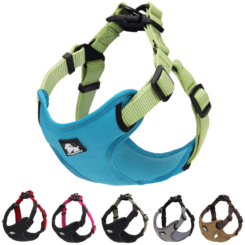 Reflective Dog Chest Harness Vest with Leash