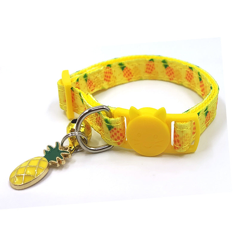 Cute Paw Print Cat Collar with Bell