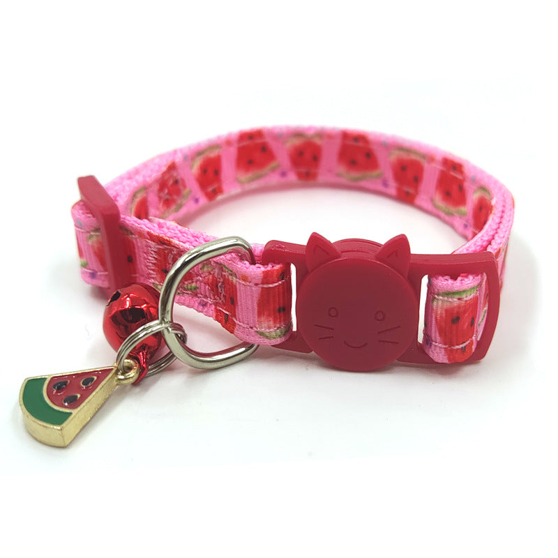 Cute Paw Print Cat Collar with Bell