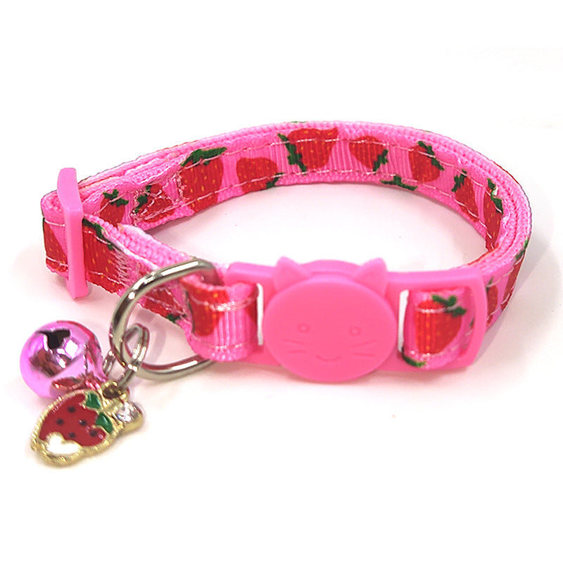 Cute Paw Print Cat Collar with Bell