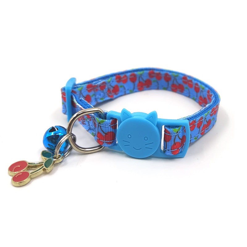Cute Paw Print Cat Collar with Bell
