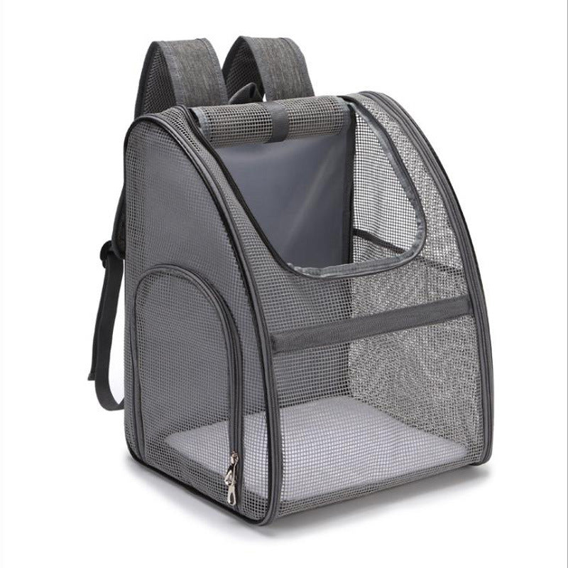 Pet Mesh Backpack – Breathable Travel Carrier Bag