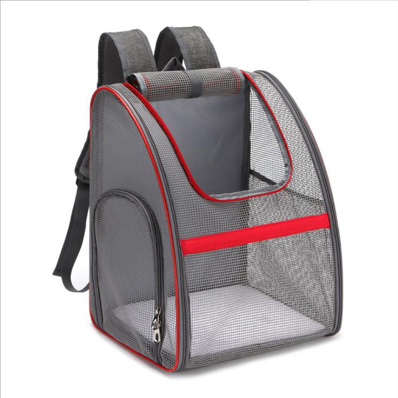 Pet Mesh Backpack – Breathable Travel Carrier Bag