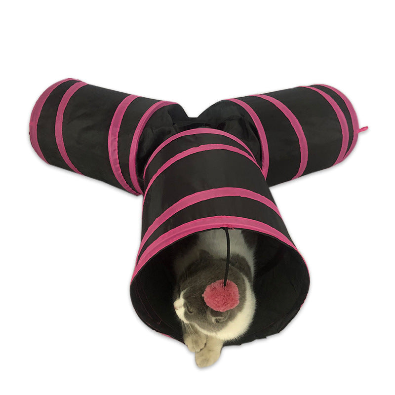 Y-Shaped Cat Tunnel – Foldable Funny Play Nest
