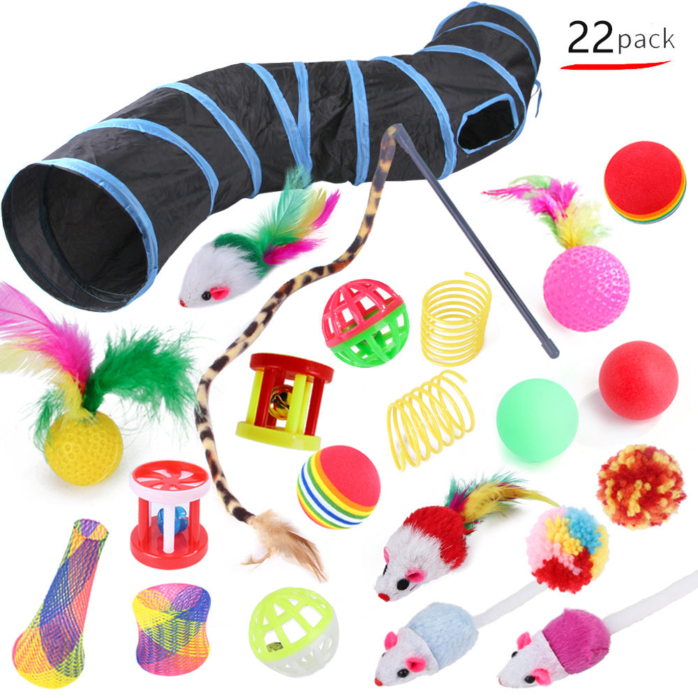 Cat Tunnel Toy Set – Fun Playtime for Curious Cats