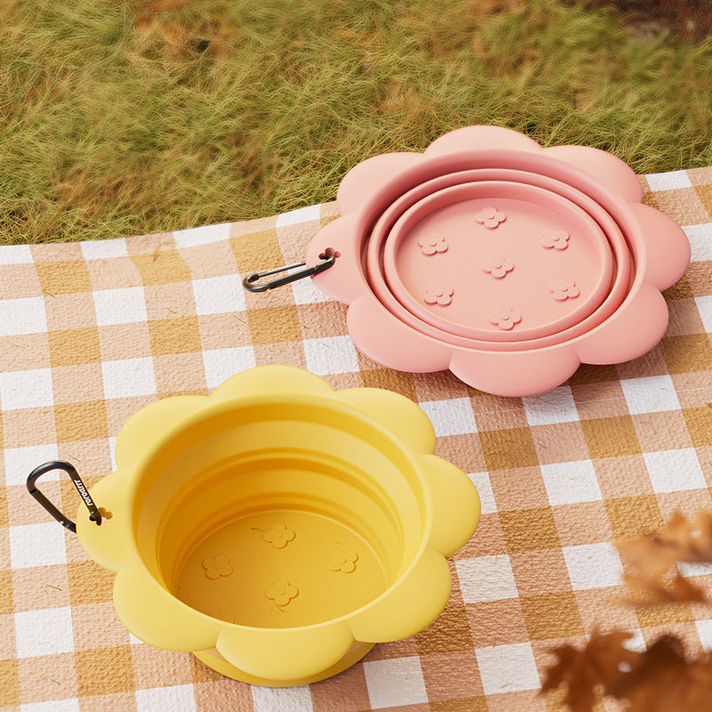 Collapsible Dog Bowl – Silicone Travel Feeding Cup