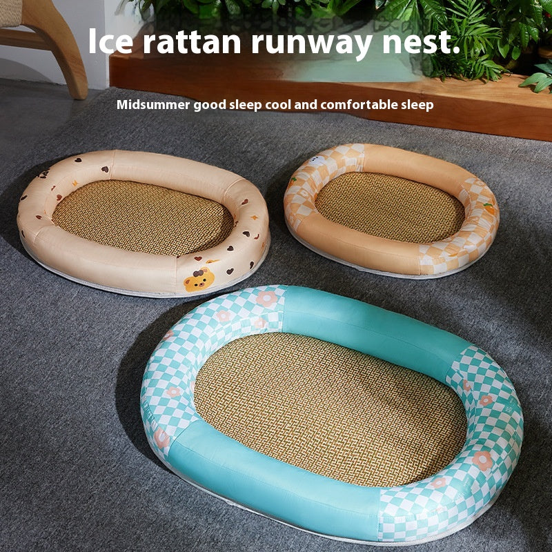 Pet Cooling Mat – Oval Runway Nest Pad