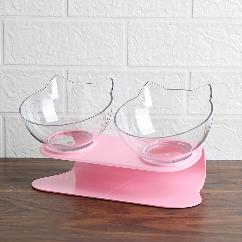 Tilted Raised Cat Bowl – Anti Vomit Feeding Dish