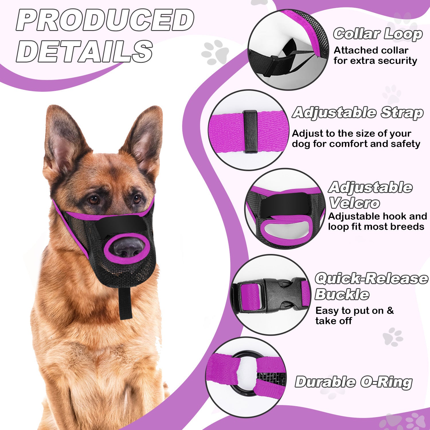 Breathable Mesh Dog Muzzle – Anti-Bite & Anti-Bark