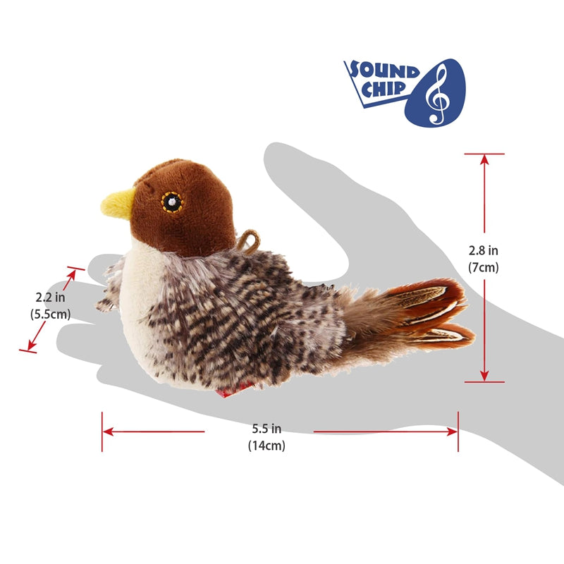Electric Chirping Bird Cat Toy – Feather & Catnip