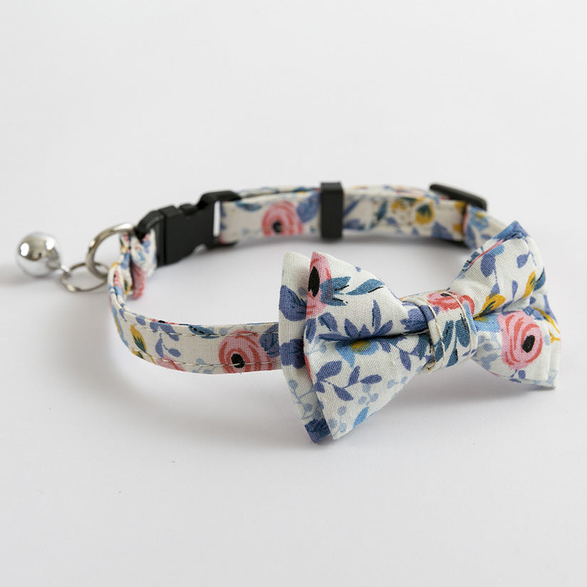 British Short Blue Cat Collar – Safety Buckle & Bell
