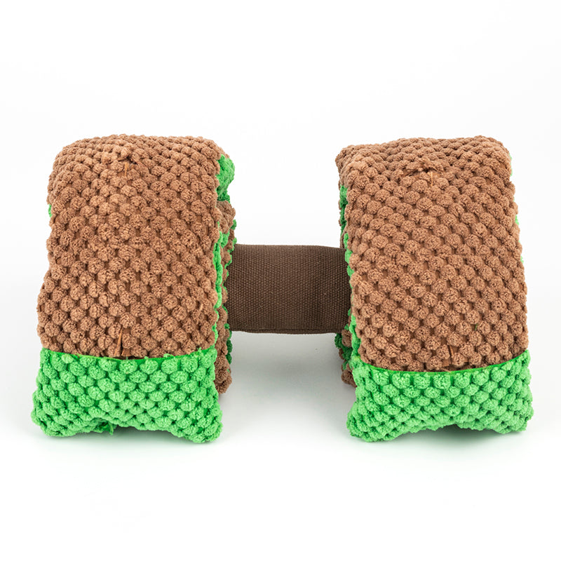 Plush Dumbbell Pet Toy – Snuffle Puzzle Feeder