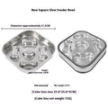 Square Stainless Steel Slow Feeder Bowl for Pets