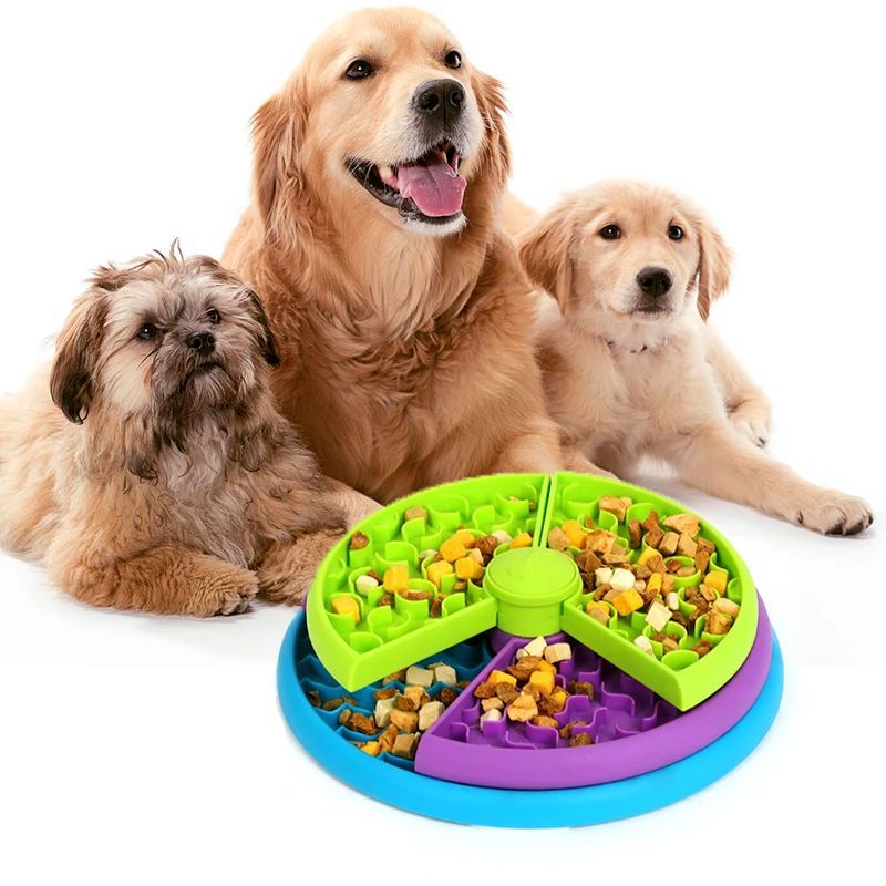 3-Layer Dog Puzzle Bowl – Slow Feeder Interactive Toy