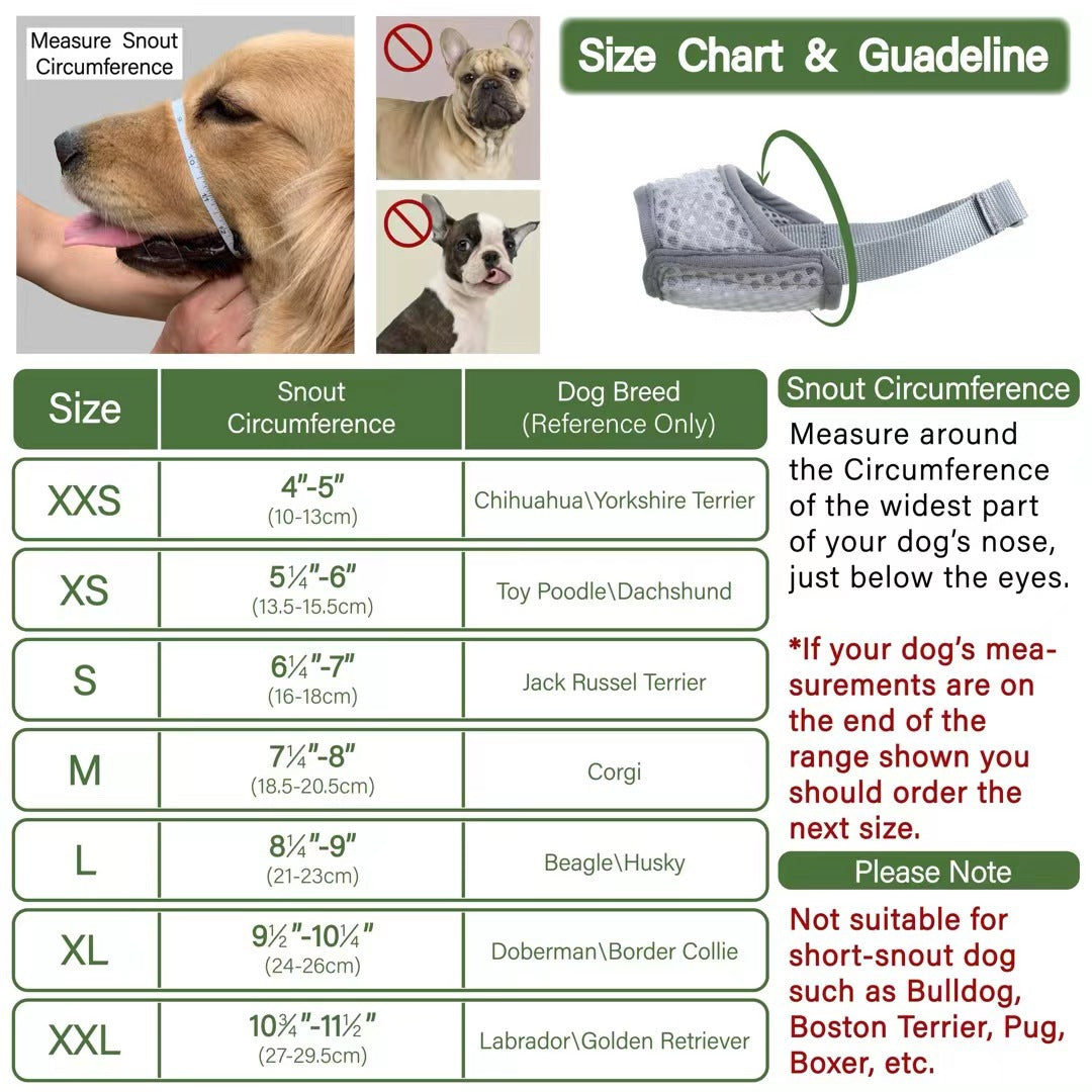Mesh Dog Muzzle – Anti-Barking & Chewing