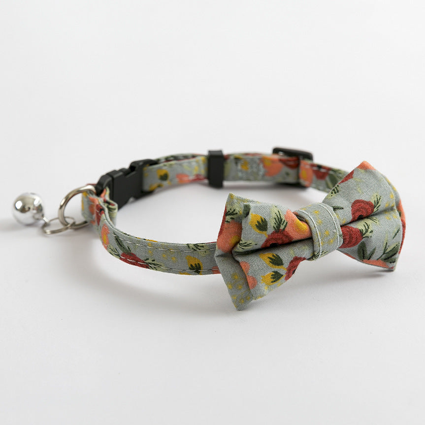 British Short Blue Cat Collar – Safety Buckle & Bell