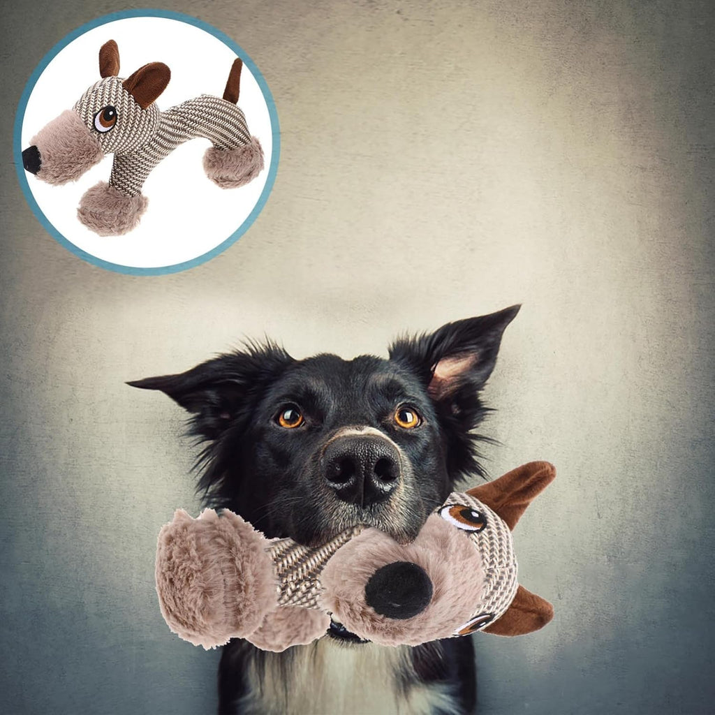 Large Dog Plush Toy – Squeaky Interactive Chew