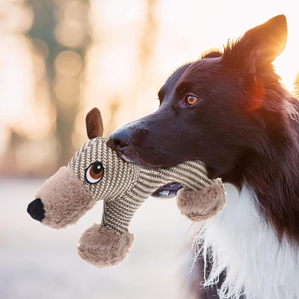 Large Dog Plush Toy – Squeaky Interactive Chew