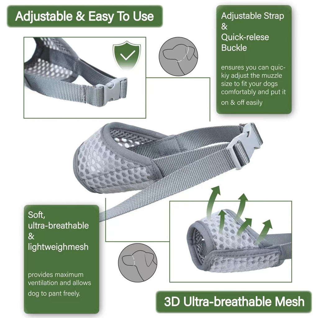 Mesh Dog Muzzle – Anti-Barking & Chewing