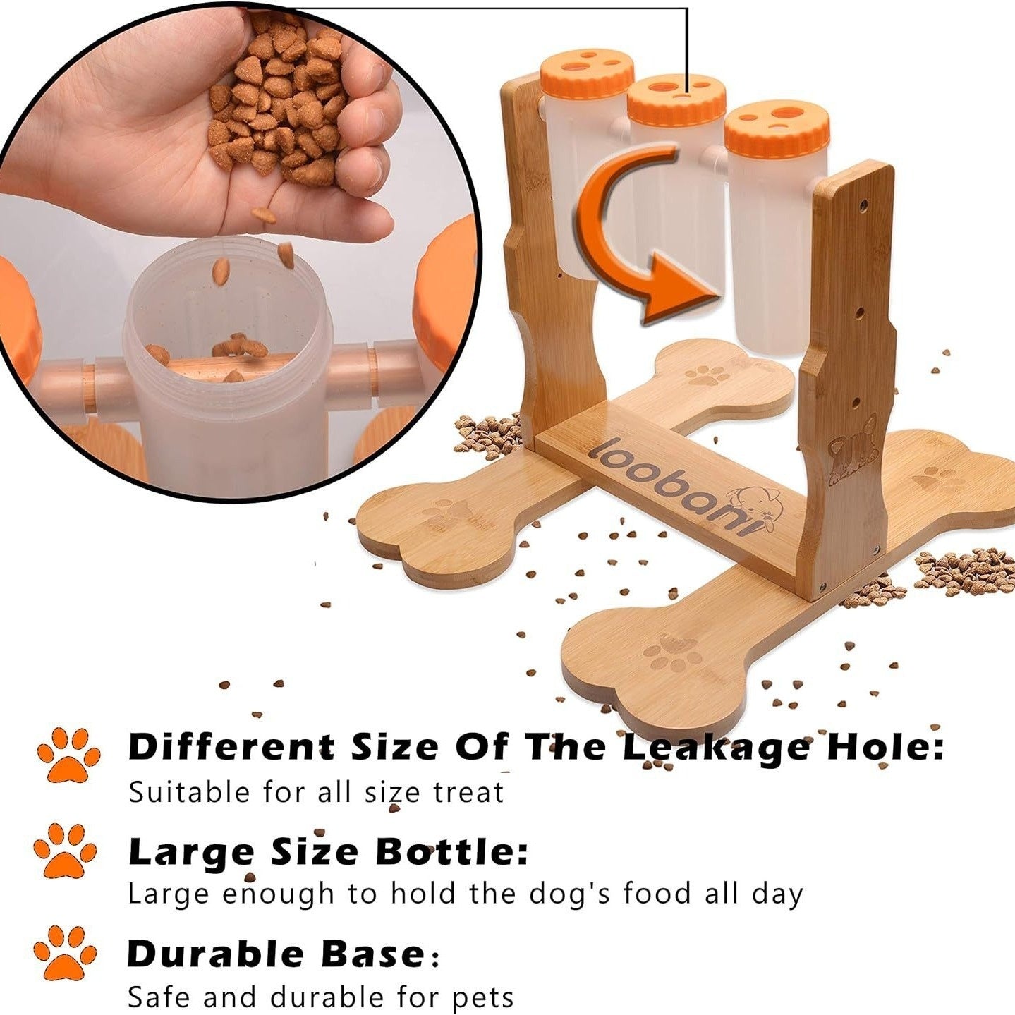 Wooden Dog Puzzle Toy – Interactive Snack Dispenser