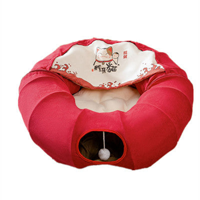 Cat Nest Tunnel – Removable Washable Folding Bed