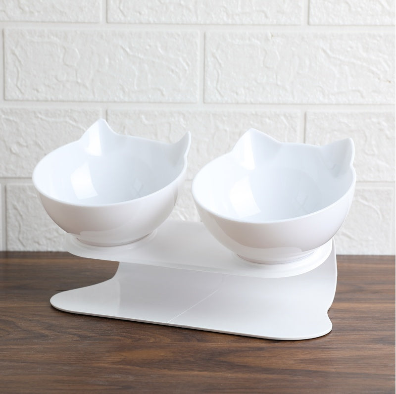 Tilted Raised Cat Bowl – Anti Vomit Feeding Dish