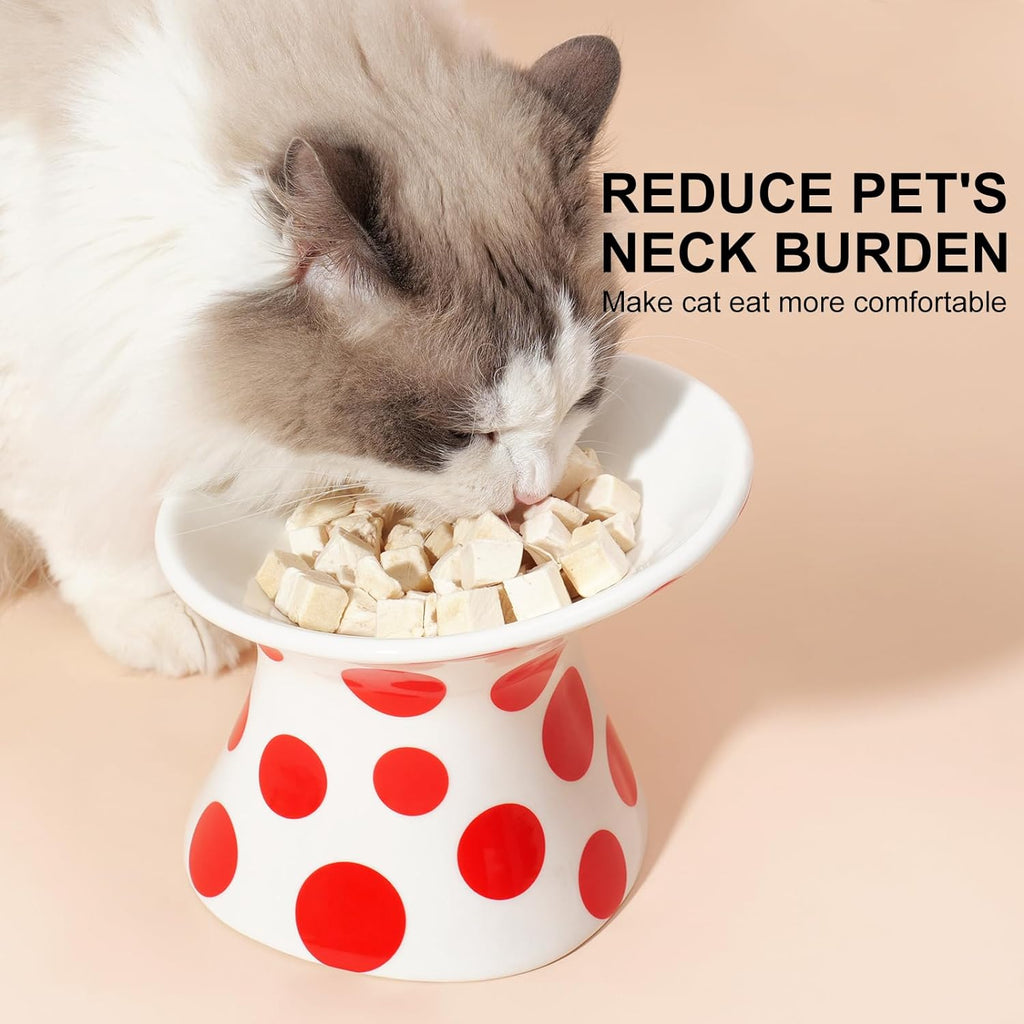 Extra Wide Raised Cat Bowl – Whisker Stress Free