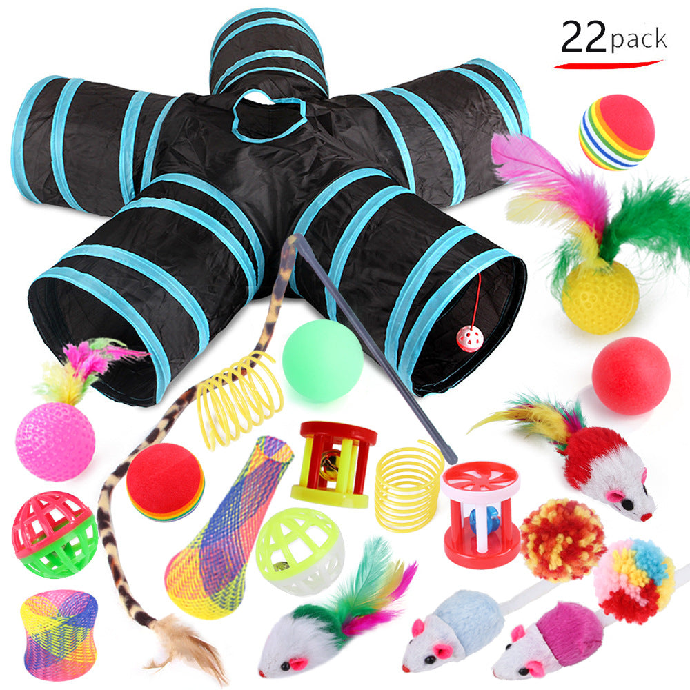Cat Tunnel Toy Set – Fun Playtime for Curious Cats