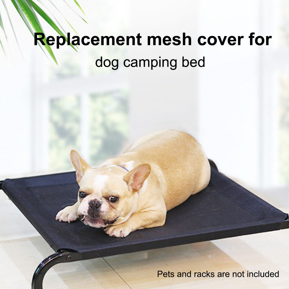 High-Walled Outdoor Trampoline Pet Bed Cot – Black