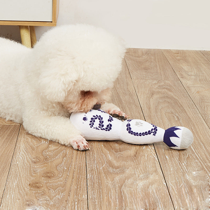 Funny Tequila Dog Toy – Plush Squeaky Birthday Gift