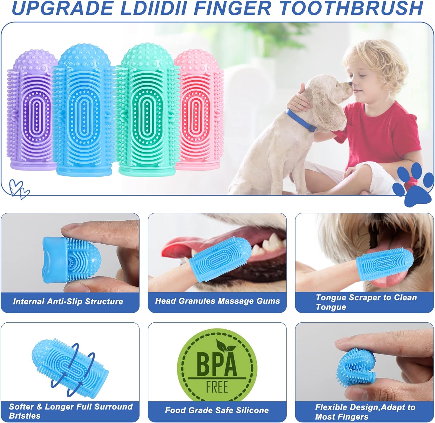 Dog Finger Toothbrush – Gentle Dental Cleaning