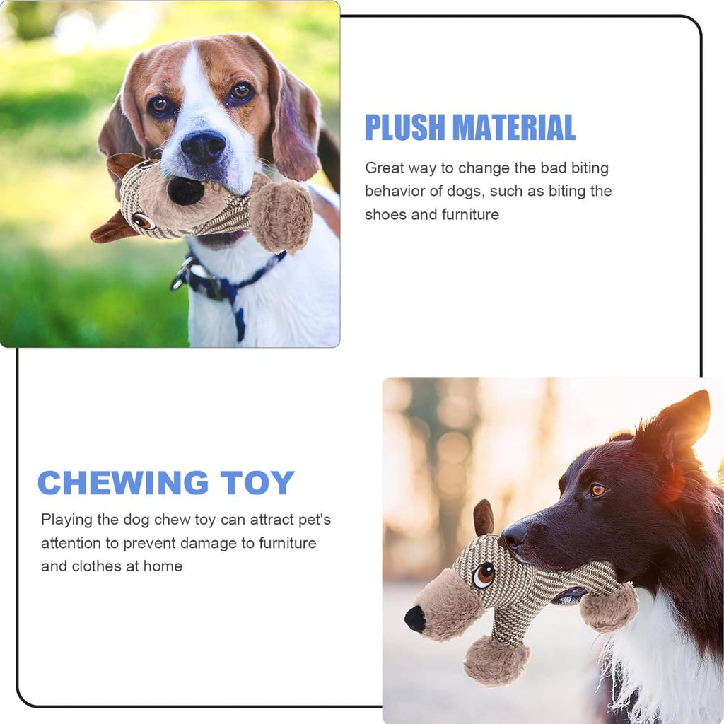 Large Dog Plush Toy – Squeaky Interactive Chew