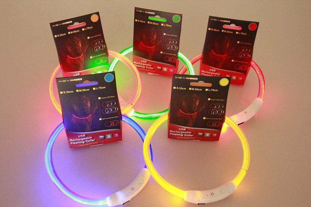 USB Rechargeable Luminous Dog Collar Light
