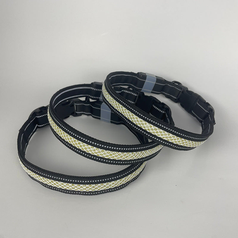 USB Charging Shiny Dog Collar – Night Safety Glow