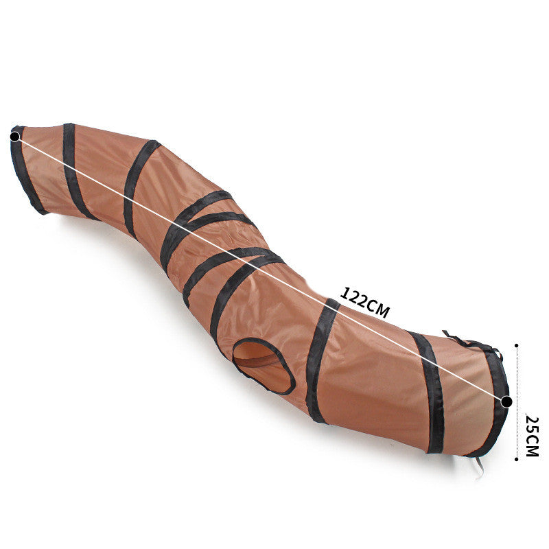 S-Shaped Cat Tunnel – Collapsible Play Toy