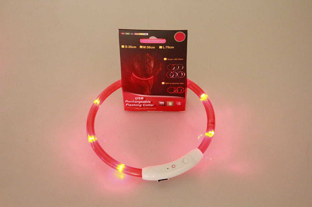 USB Rechargeable Luminous Dog Collar Light